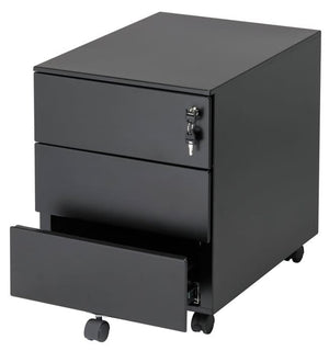 Caisson métallique mobile 3 tiroirs -  - caisson-rangement-3-tiroirs - UP & DESK